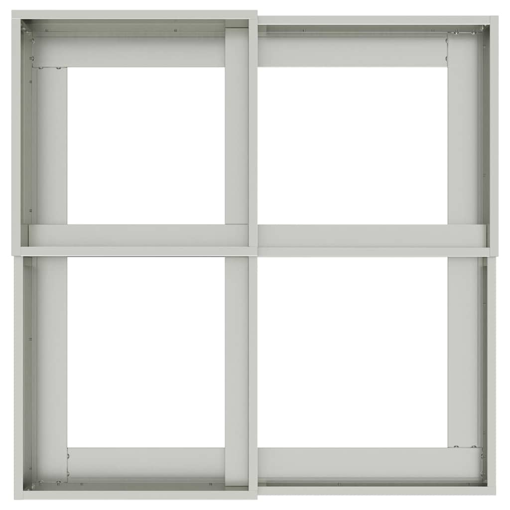 Hageblomsterpotte sølv 80 x 80 x 60 cm Galvanisert stål