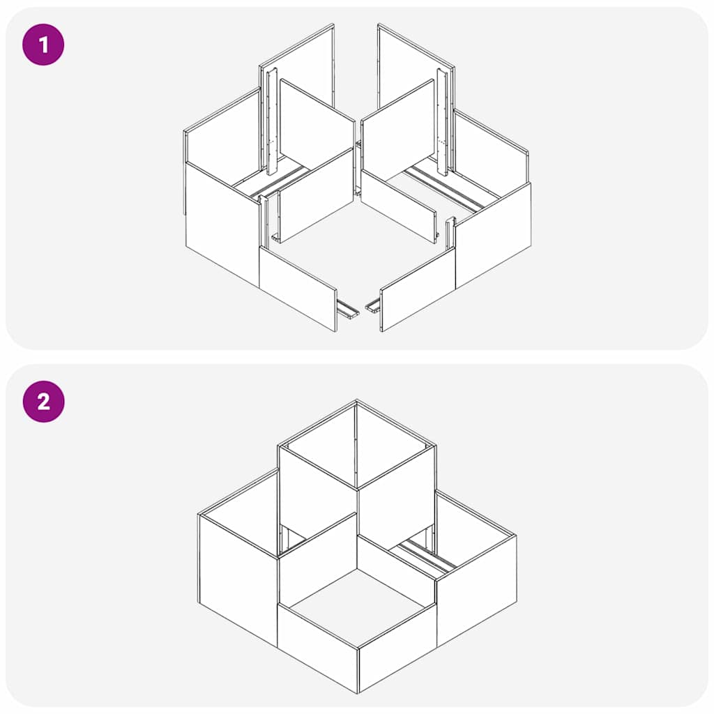 Hageblomsterpotte Svart 100 x 100 x 60 cm Stål
