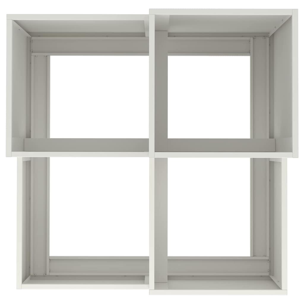 Hageblomsterpotte Hvit 100 x 100 x 60 cm Stål