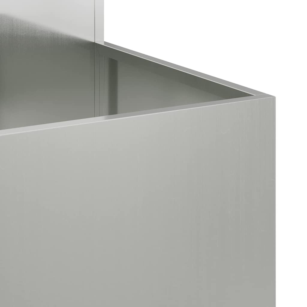 Hageblomsterpotte sølv 100 x 100 x 60 cm Galvanisert stål