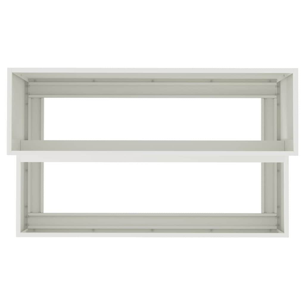 Hageblomsterpotte Hvit 100 x 60 x 45 cm Kaldvalsestål