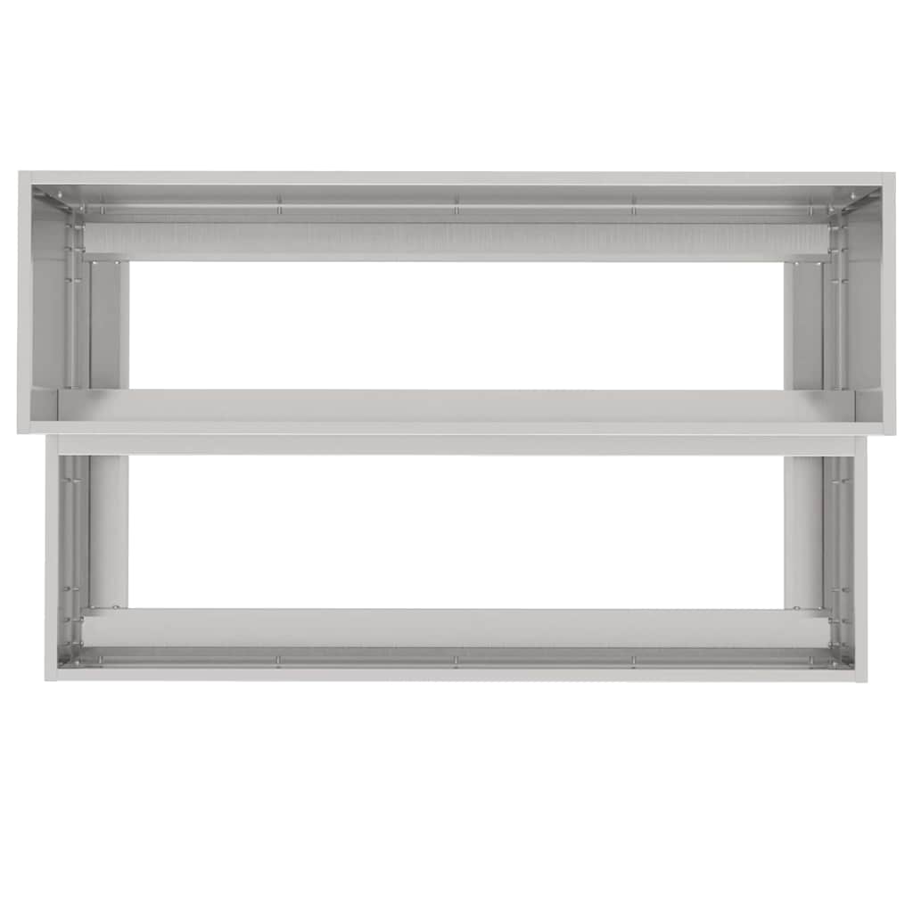 Hageblomsterpotte sølv 100 x 60 x 45 cm Rustfritt Stål