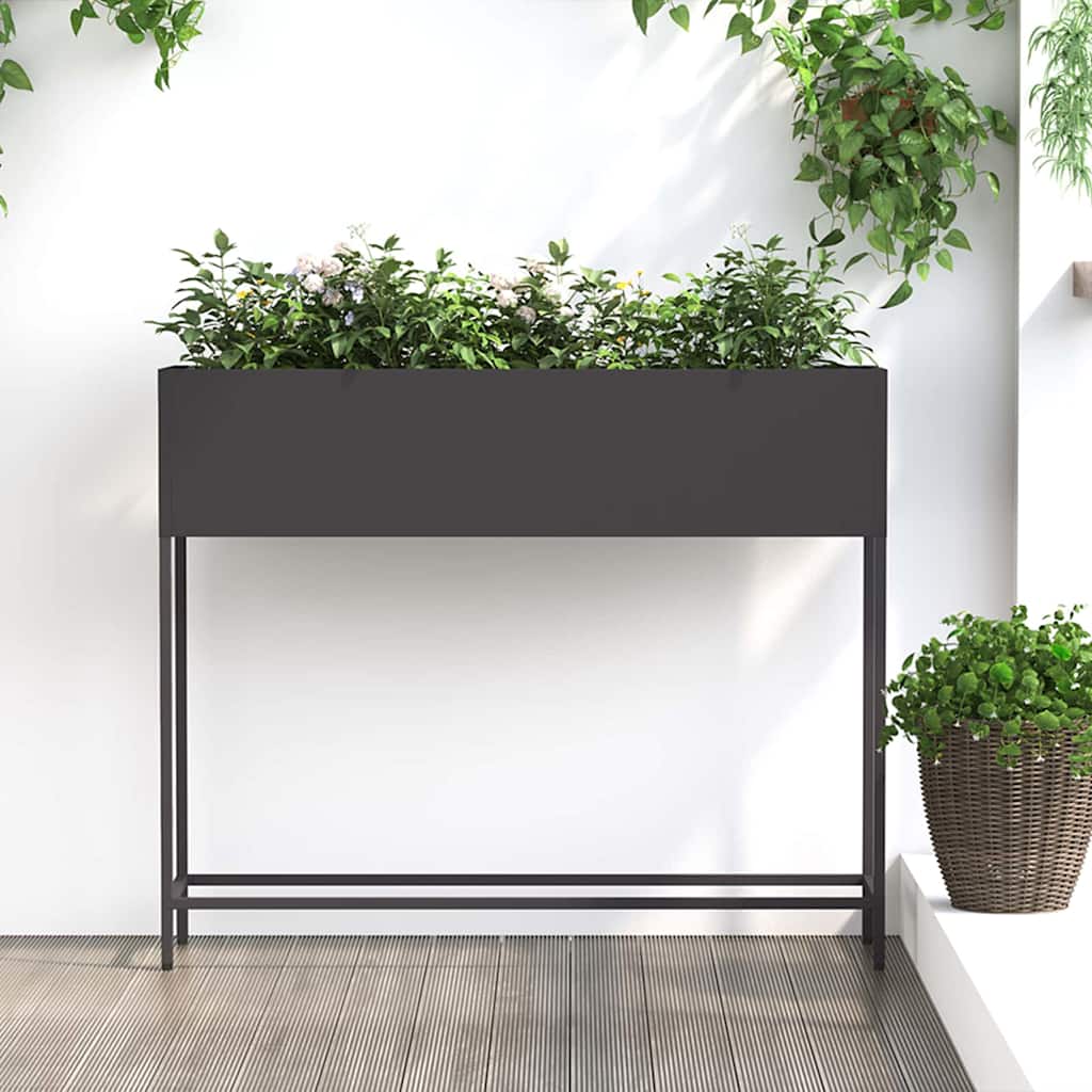 Hevet Hageplante Svart 100 x 26 x 82 cm Stål