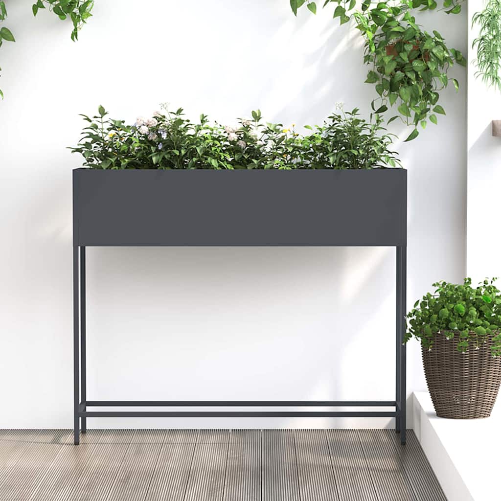 Hevet Hageplante Antrasitt 100 x 26 x 82 cm Stål