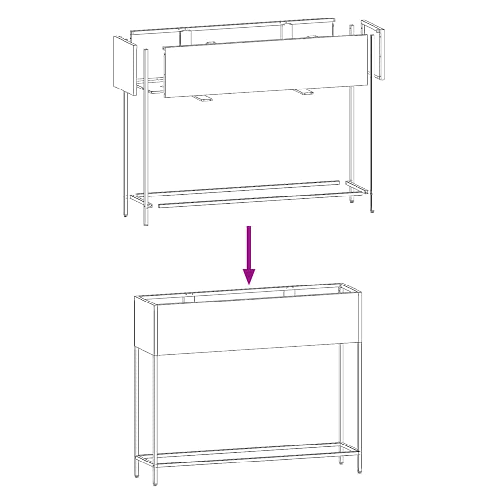 Hevet Hageplante Olivengrønn 100 x 26 x 82 cm Stål