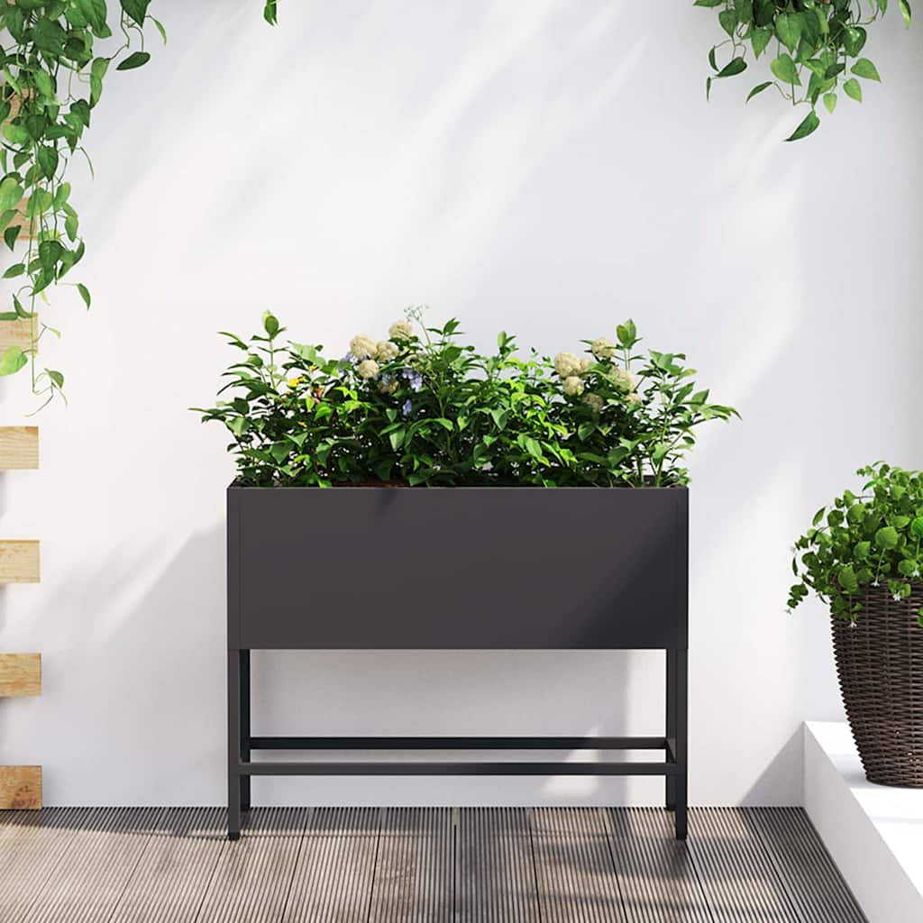 Hevet Hageplante Svart 60 x 26 x 45 cm Stål