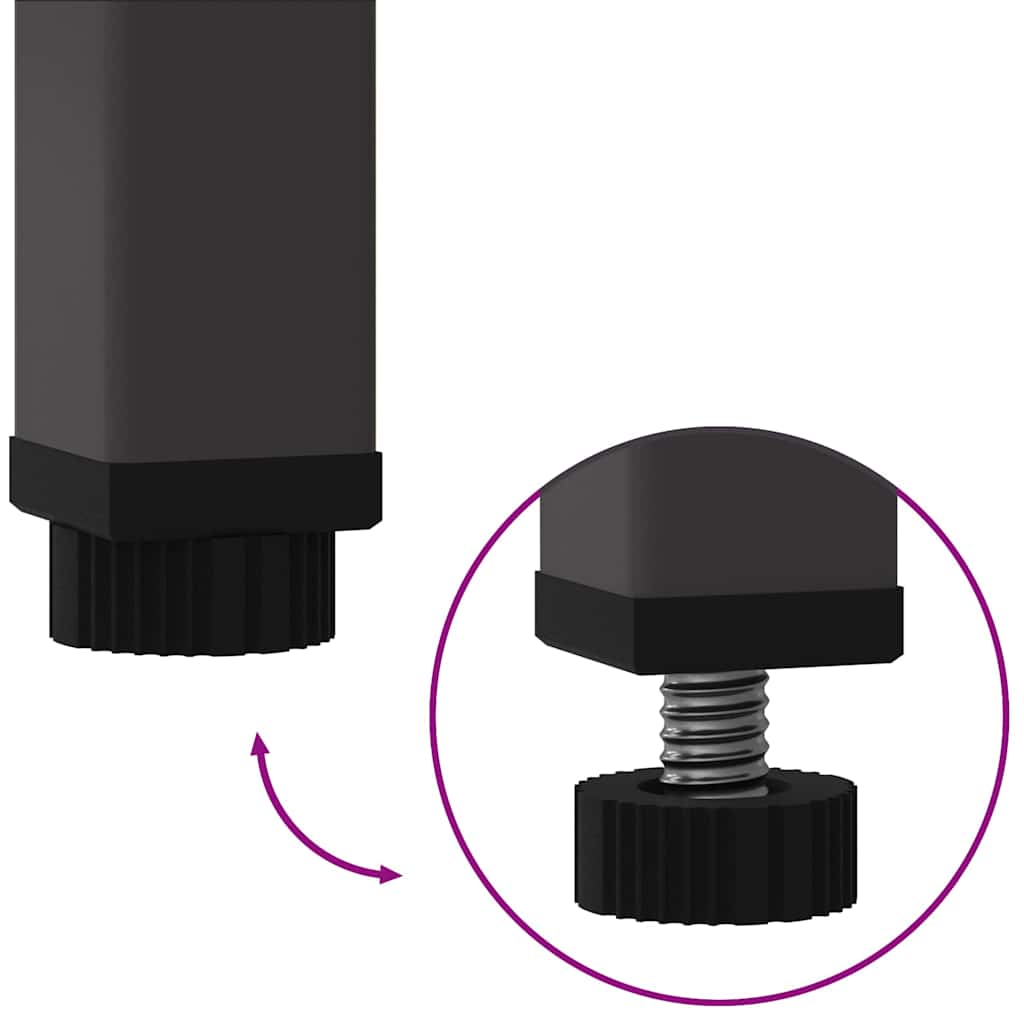 Hevet Hageplante Svart 60 x 26 x 45 cm Stål