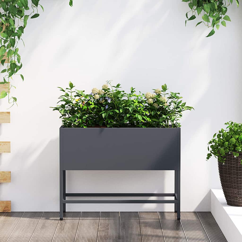 Hevet Hageplante Antrasitt 60 x 26 x 45 cm Stål
