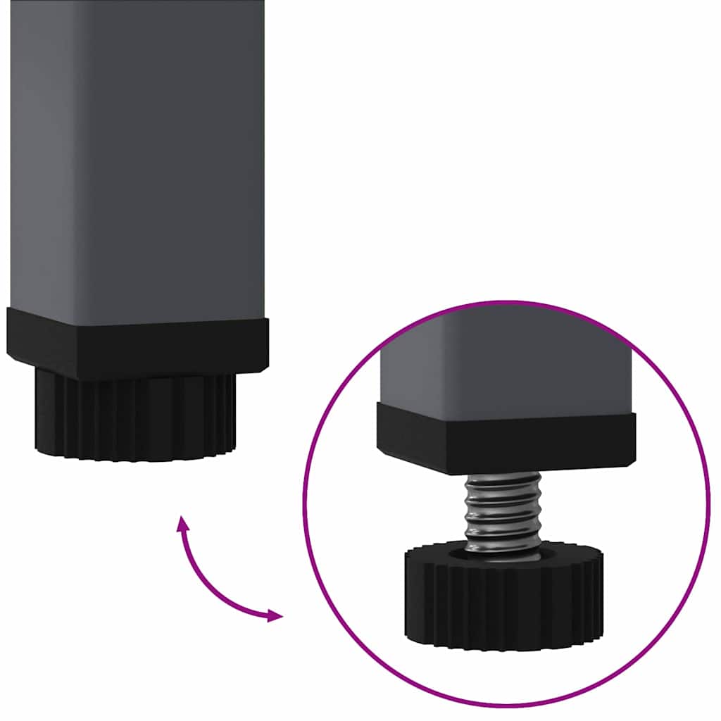 Hevet Hageplante Antrasitt 60 x 26 x 45 cm Stål