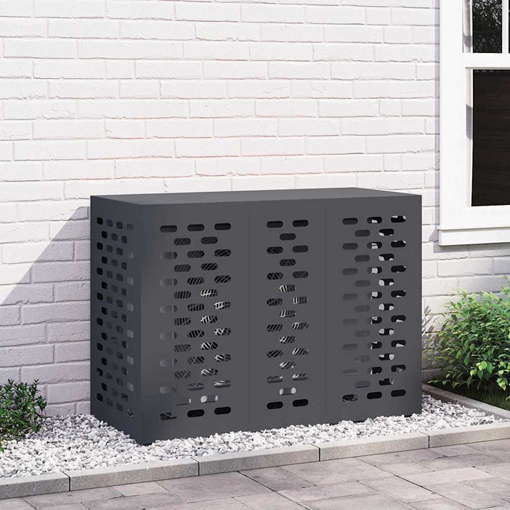 Deksel til klimaanlegg Antrasitt 110 x 50 x 80 cm Stål