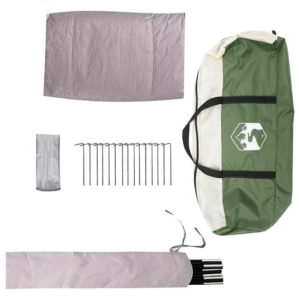 Dometelt grønn 505 x 450 x 248 cm 185T Polyester med PU Belegg