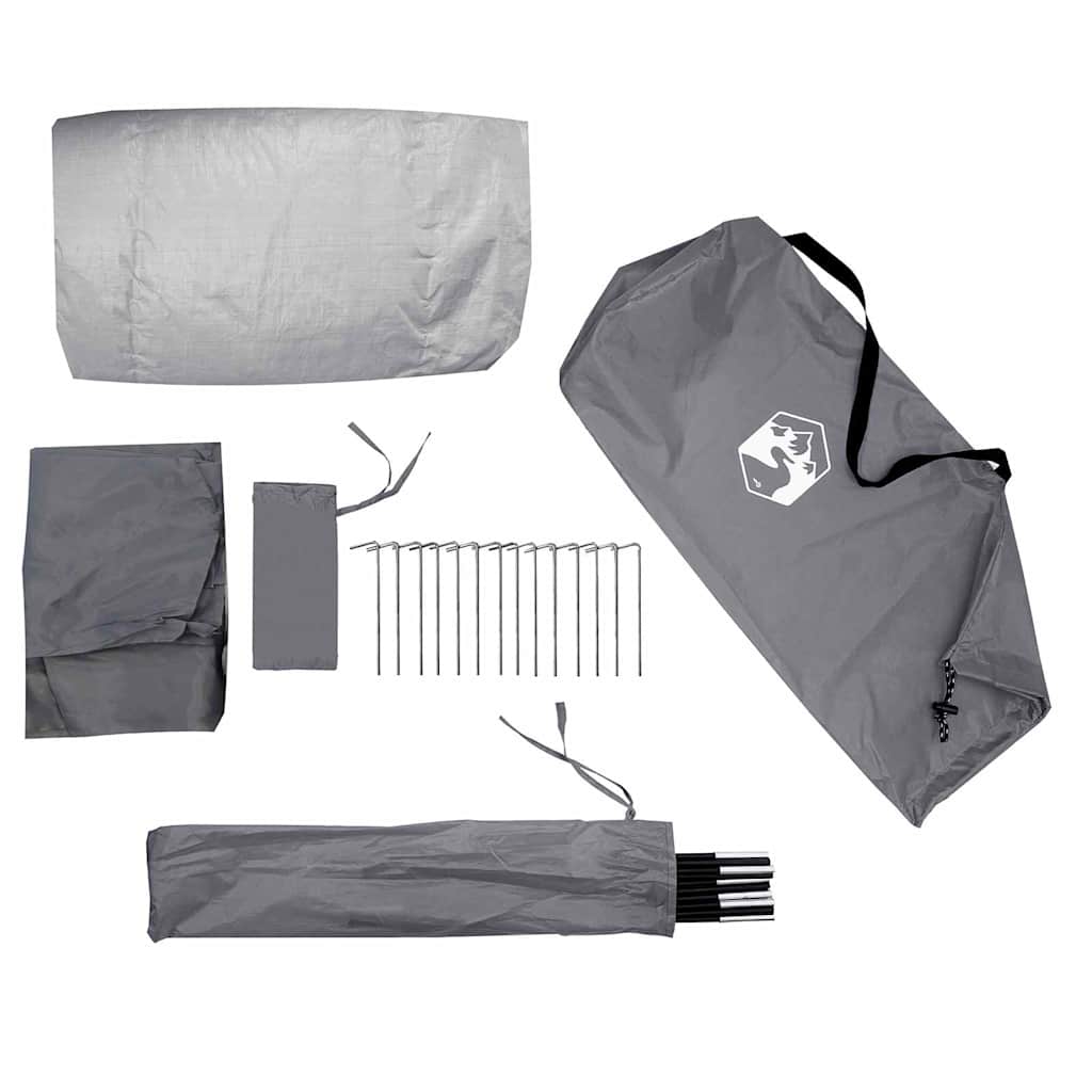 Tunneltelt med tak Grå og Oransje 318 x 275 x 140 cm