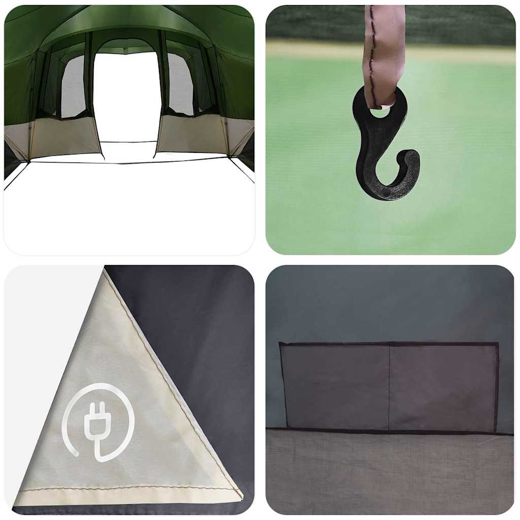 Familietelt med tak Grønn og hvit 760 x 645 x 230 cm