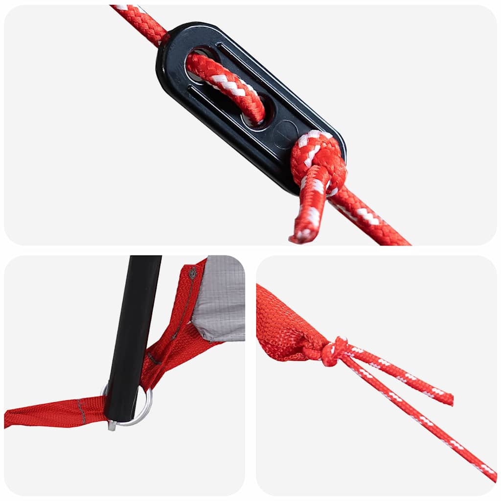 Familietelt med tak med lagring Blå og grå 760 x 645 x 230 cm