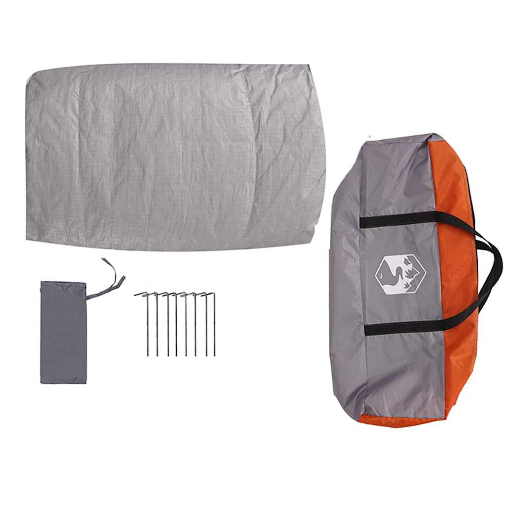 Innertelt med tak med lagring Grå og Oransje 300 x 300 x 250 cm