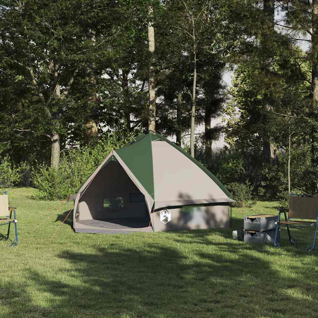 Teepee Telt med tak med lagring Grønn og Grå 490 x 410 x 210 cm