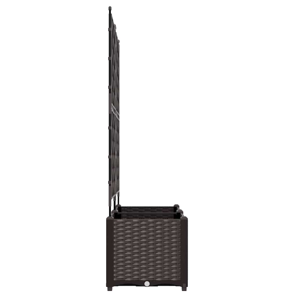 Hagepotte med klatrestativ 2 pcs Brun 80 x 40 x 143 cm PP