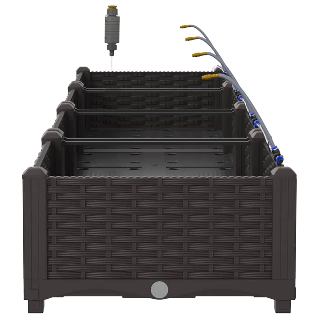 Hageblomsterpotte 4 pcs Brun Stål