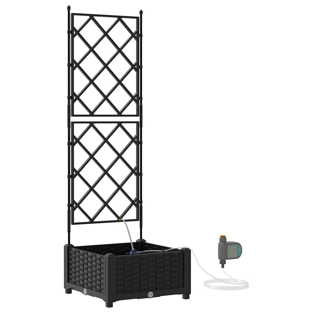Hagepotter Svart 40 x 40 x 126 cm Stål
