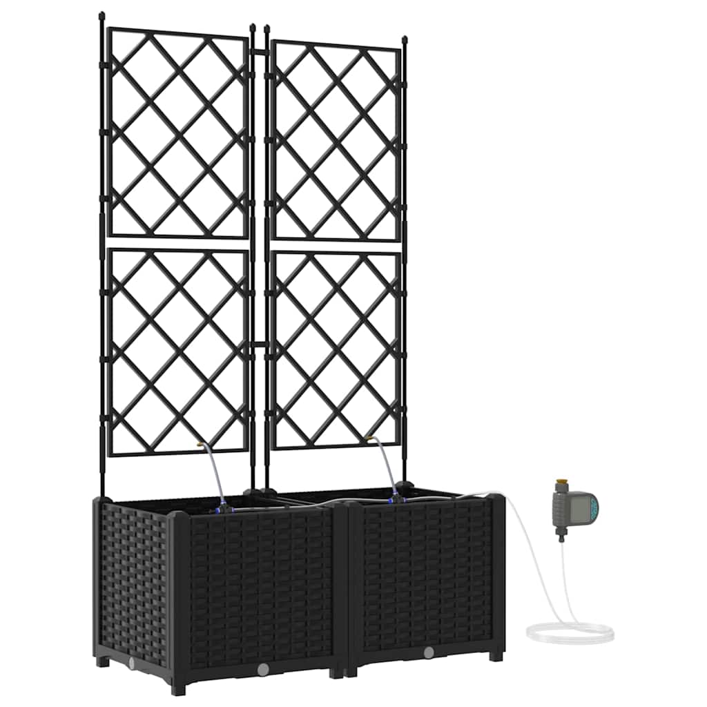 Hagepotter Svart 80 x 40 x 142 cm Stål