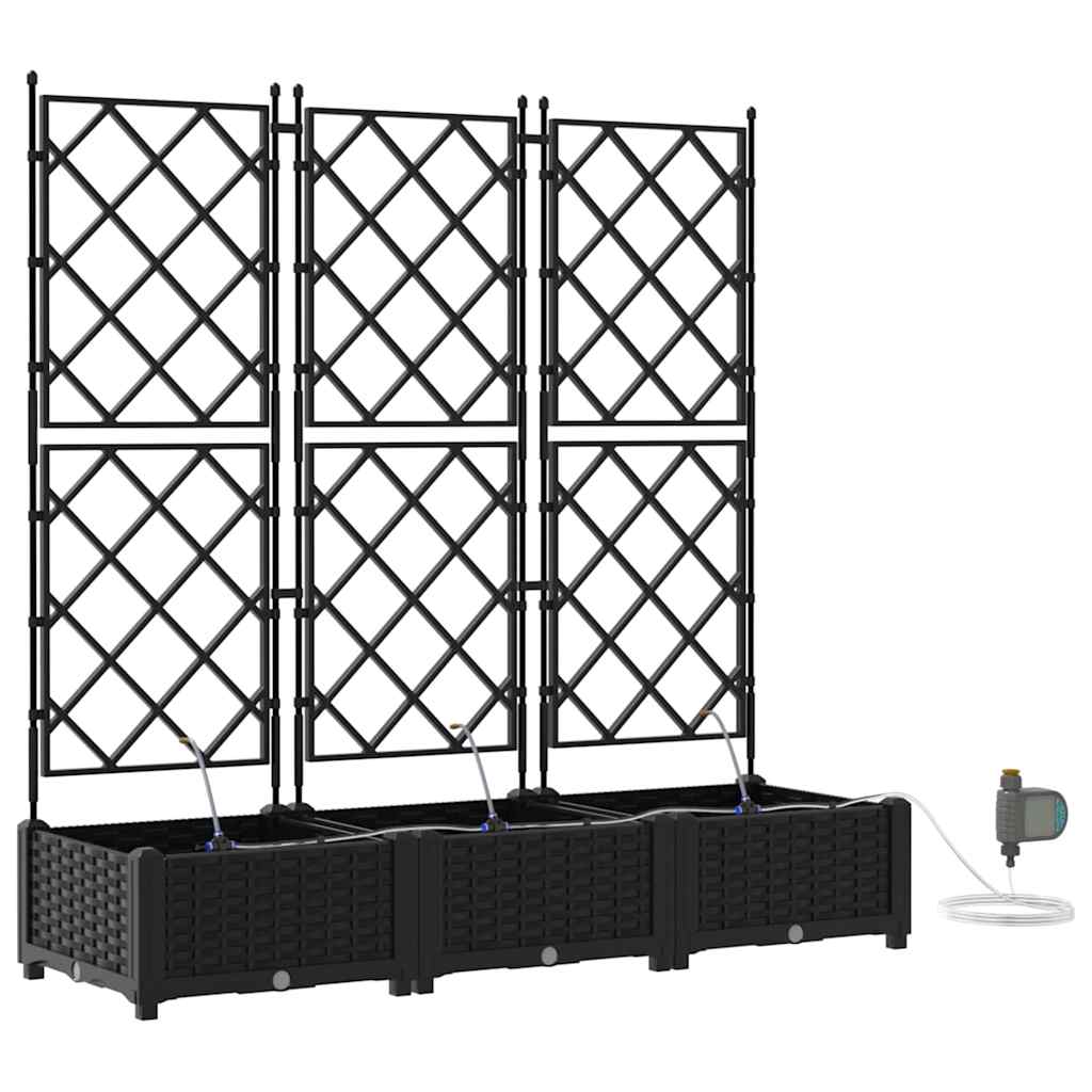 Hagepotter Svart 120 x 40 x 126 cm Stål