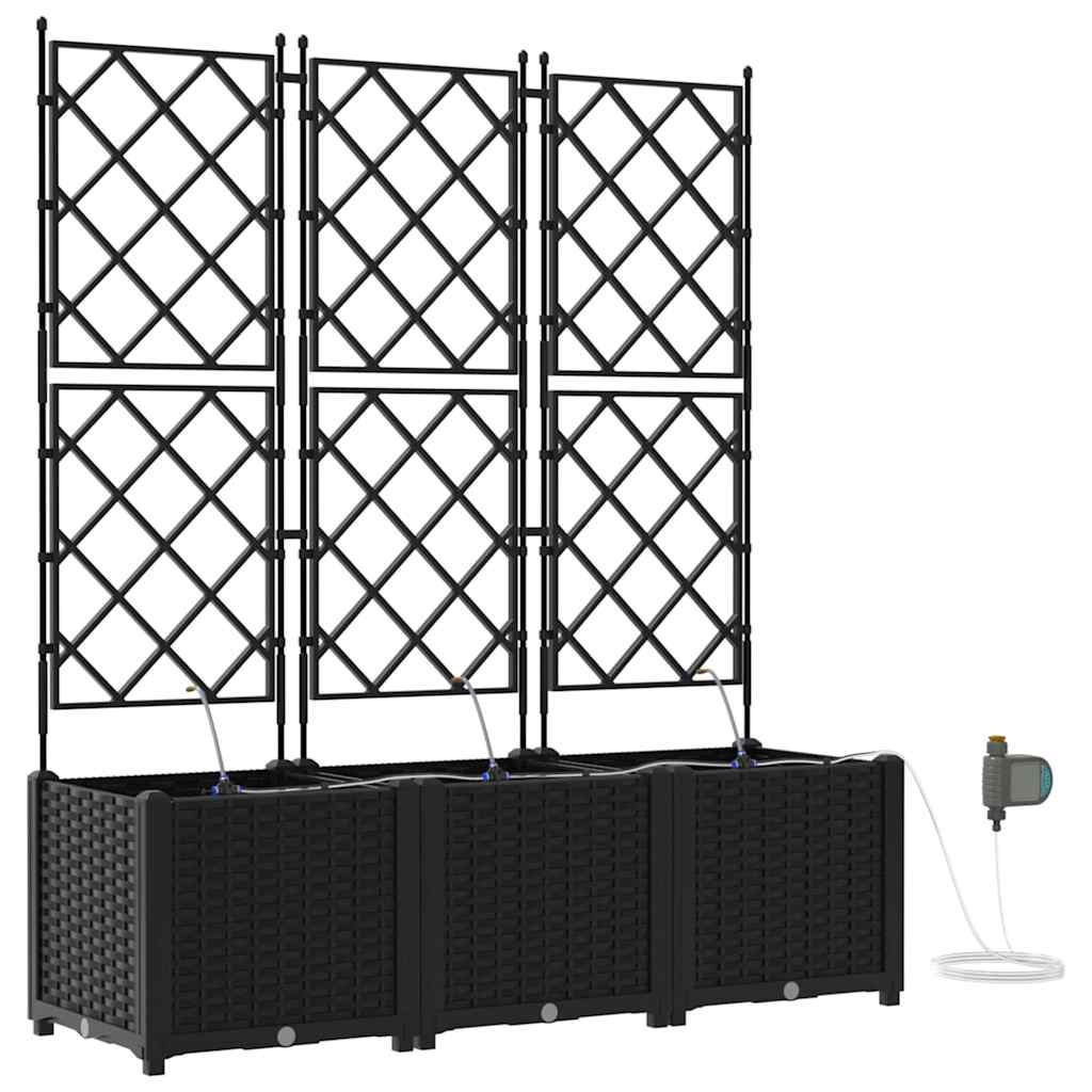 Hagepotter Svart 120 x 40 x 142 cm Stål