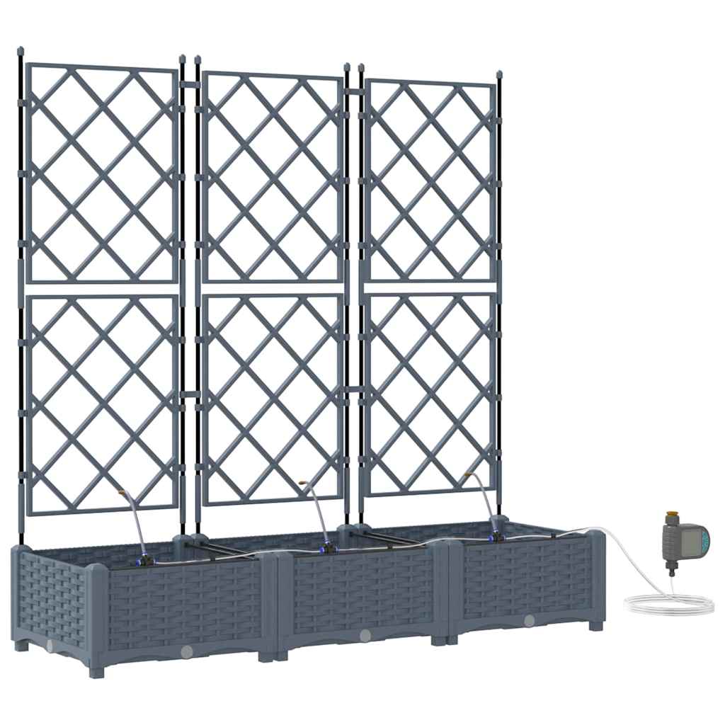 Hagepotter Lysegrå 120 x 40 x 126 cm Stål