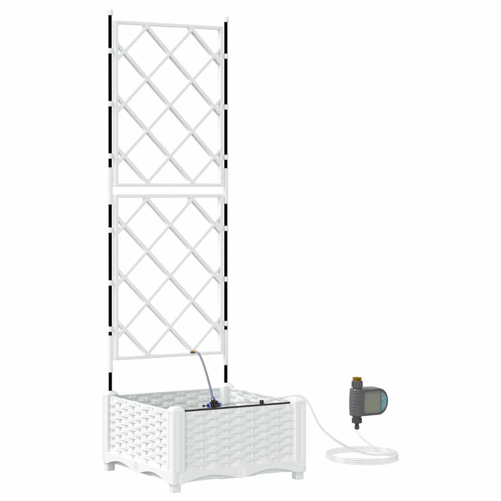 Hagepotter Hvit 40 x 40 x 126 cm Stål