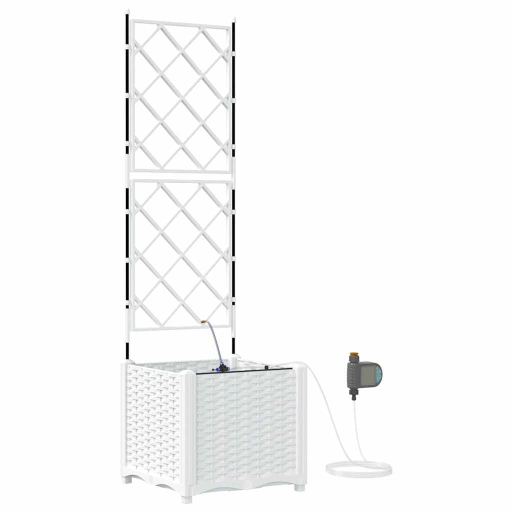 Hagepotter Hvit 40 x 40 x 142 cm Stål