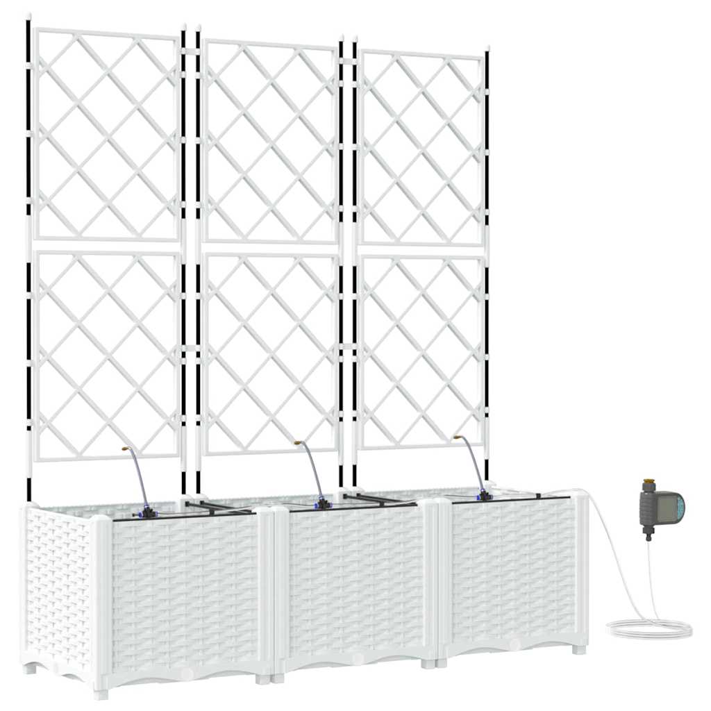 Hagepotter Hvit 120 x 40 x 142 cm Stål