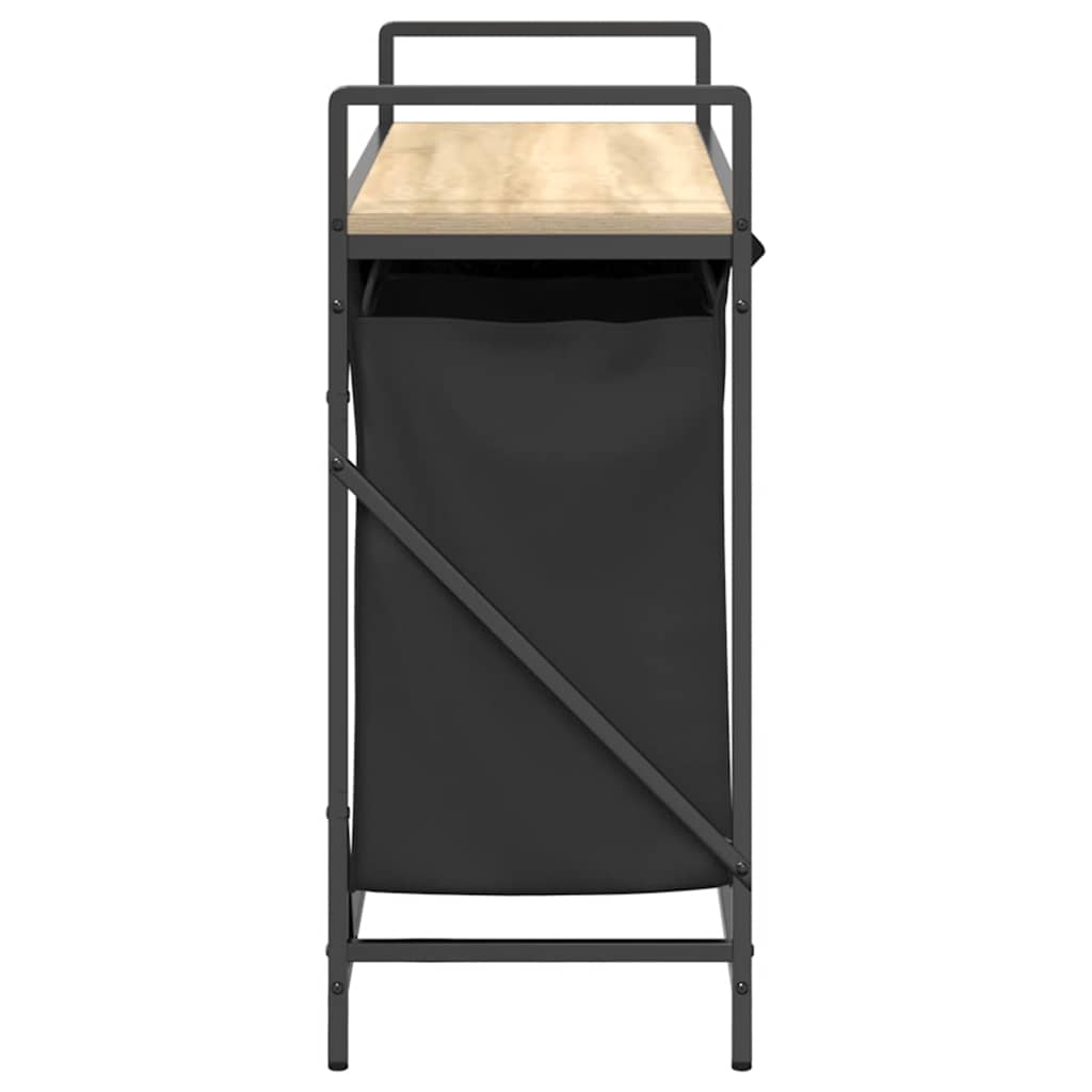 skittentøyskurv 3 rom med hylle sonoma eik