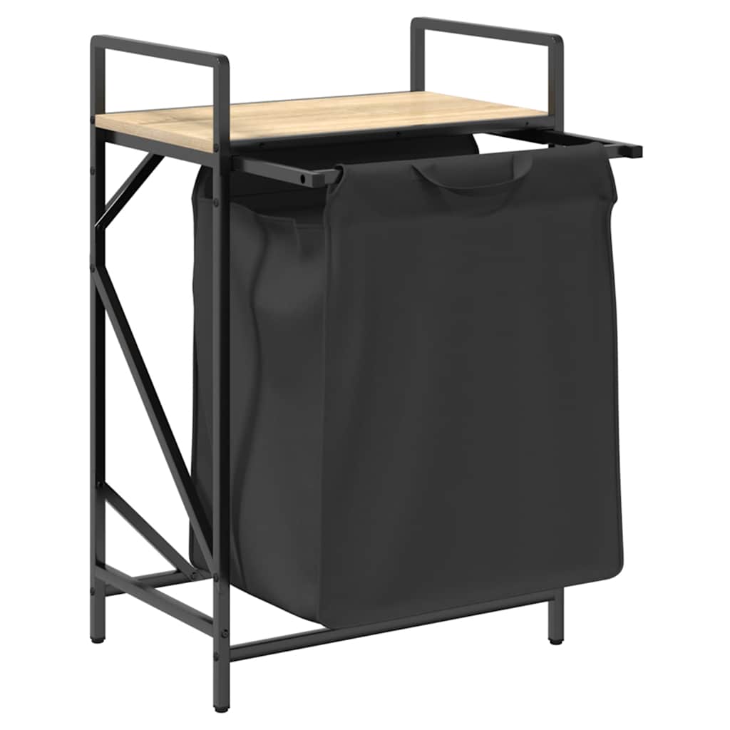 skittentøyskurv 1 rom med hylle sonoma eik