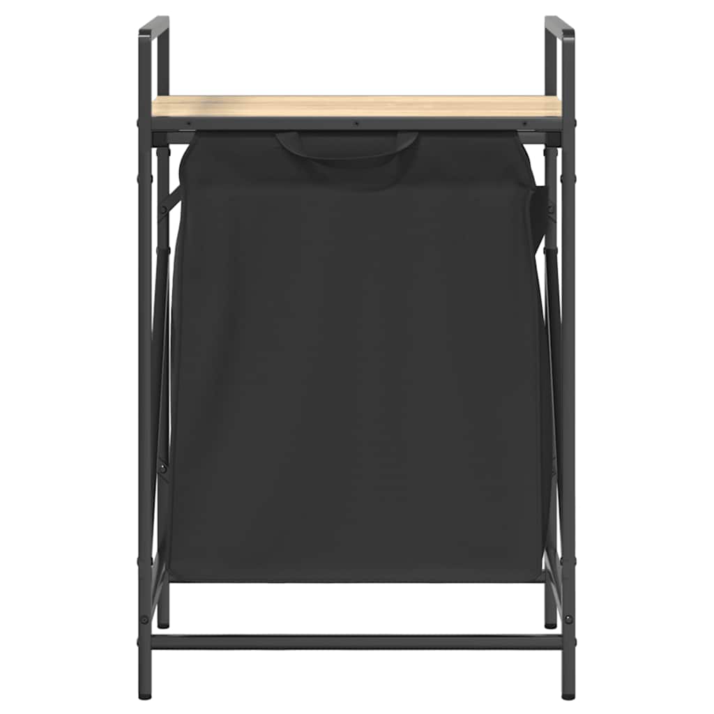 skittentøyskurv 1 rom med hylle sonoma eik