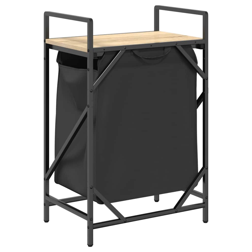 skittentøyskurv 1 rom med hylle sonoma eik