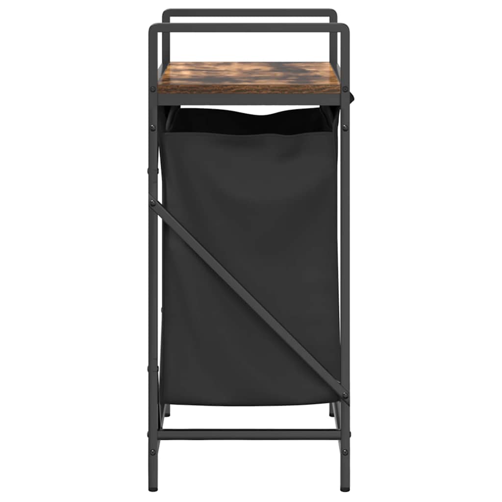 skittentøyskurv 1 rom med hylle røkt eik