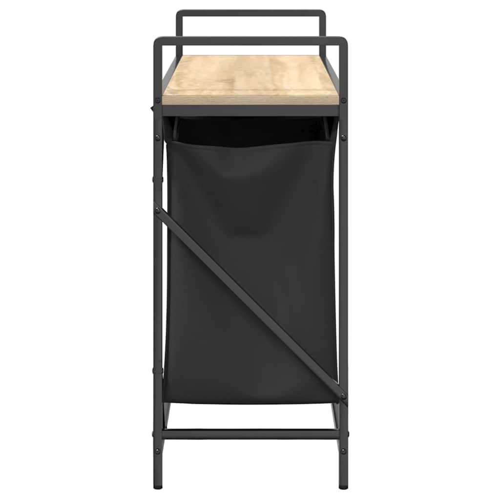 skittentøyskurv 2 rom med hylle sonoma eik