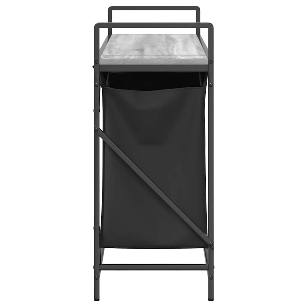 skittentøyskurv 2 rom med hylle grå eik