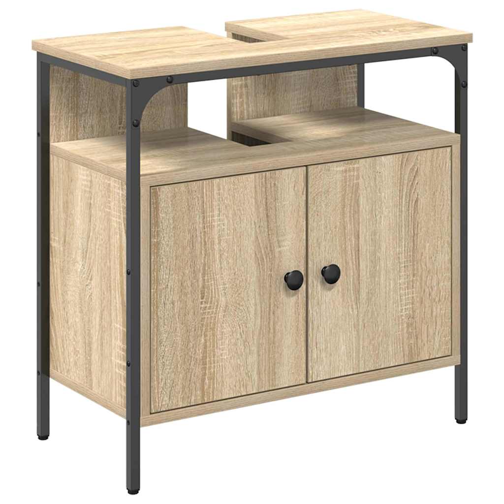 Veggmontert sminkebord Lys Eik Konstruert tre 60 x 30 x 60 cm