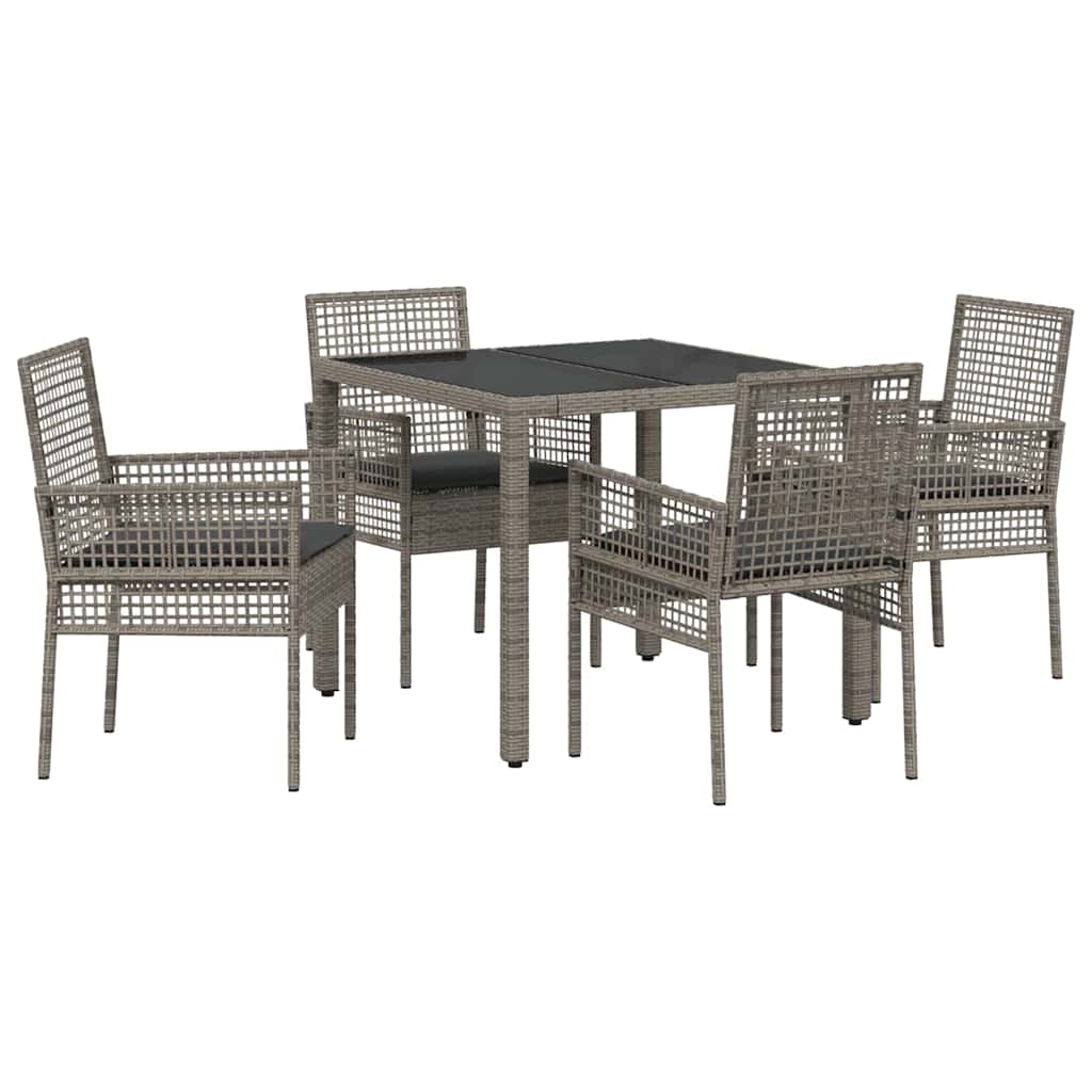 Hage Spisegruppe 5 pcs Grå 90 x 90 x 75 cm Poly Rotting