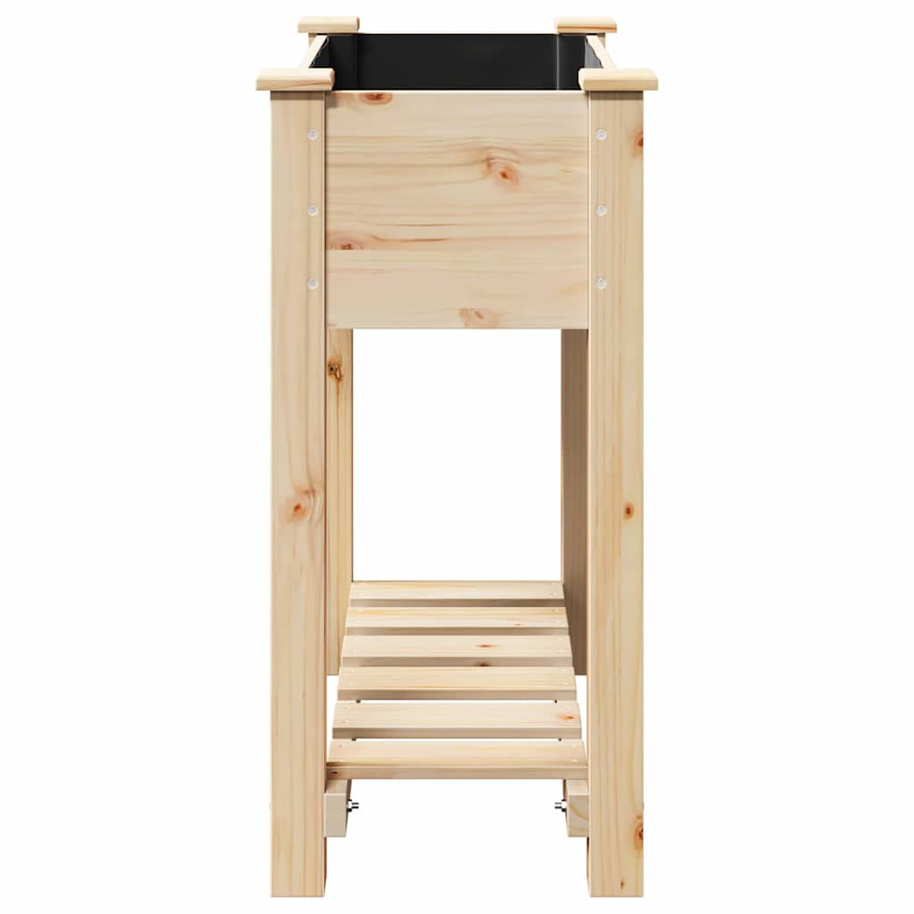 Hageblomsterpotte Beige 71 x 37 x 76.5 cm Solid furu tre