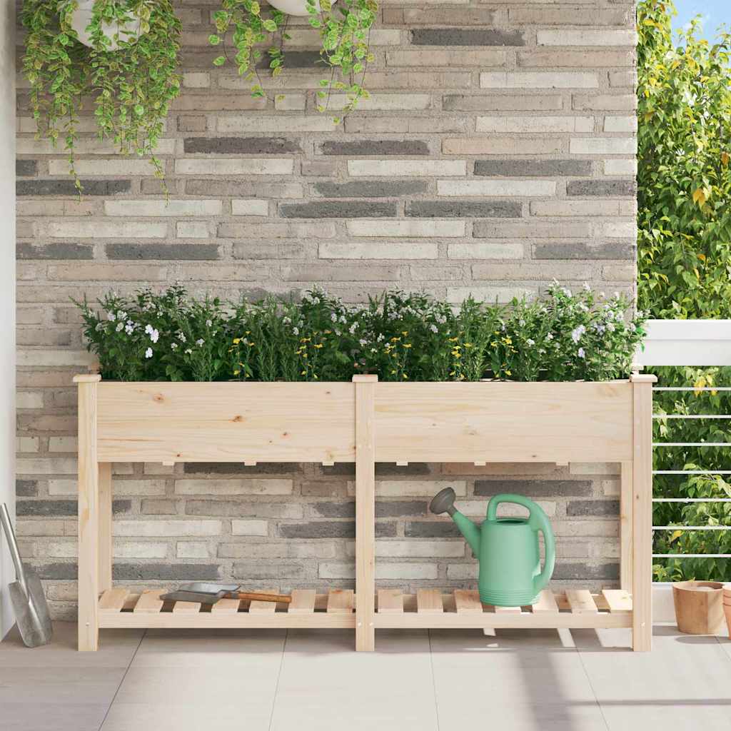Hageblomsterpotte Beige 161 x 43 x 76.5 cm Solid furu tre