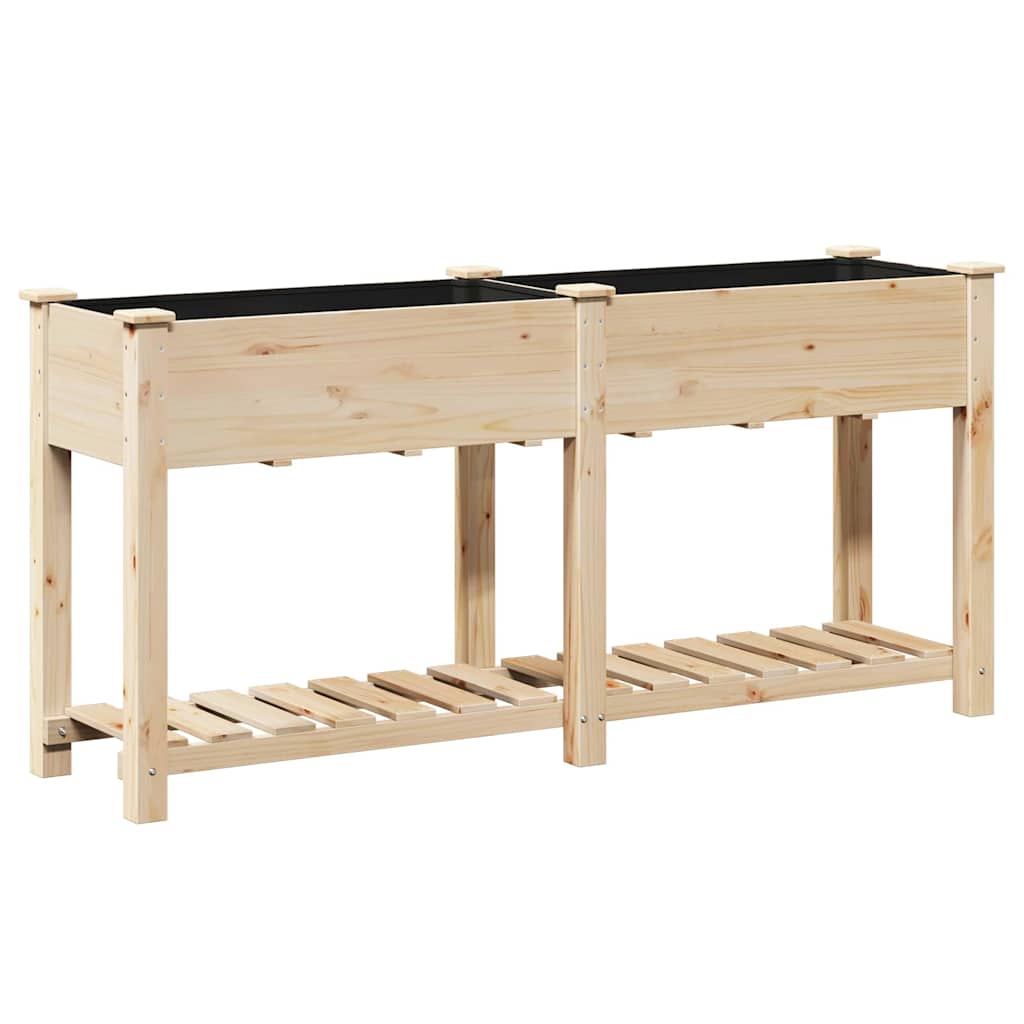 Hageblomsterpotte Beige 161 x 43 x 76.5 cm Solid furu tre