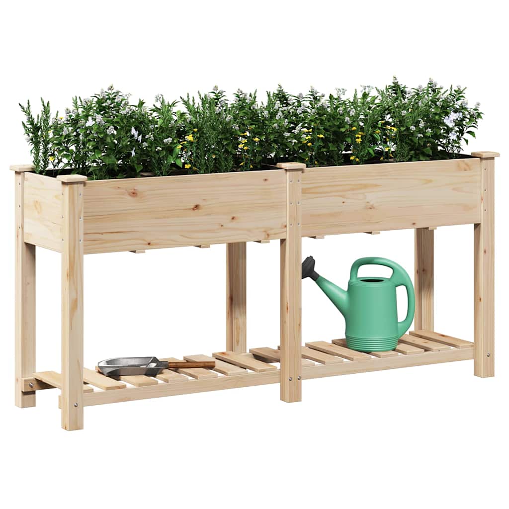 Hageblomsterpotte Beige 161 x 43 x 76.5 cm Solid furu tre