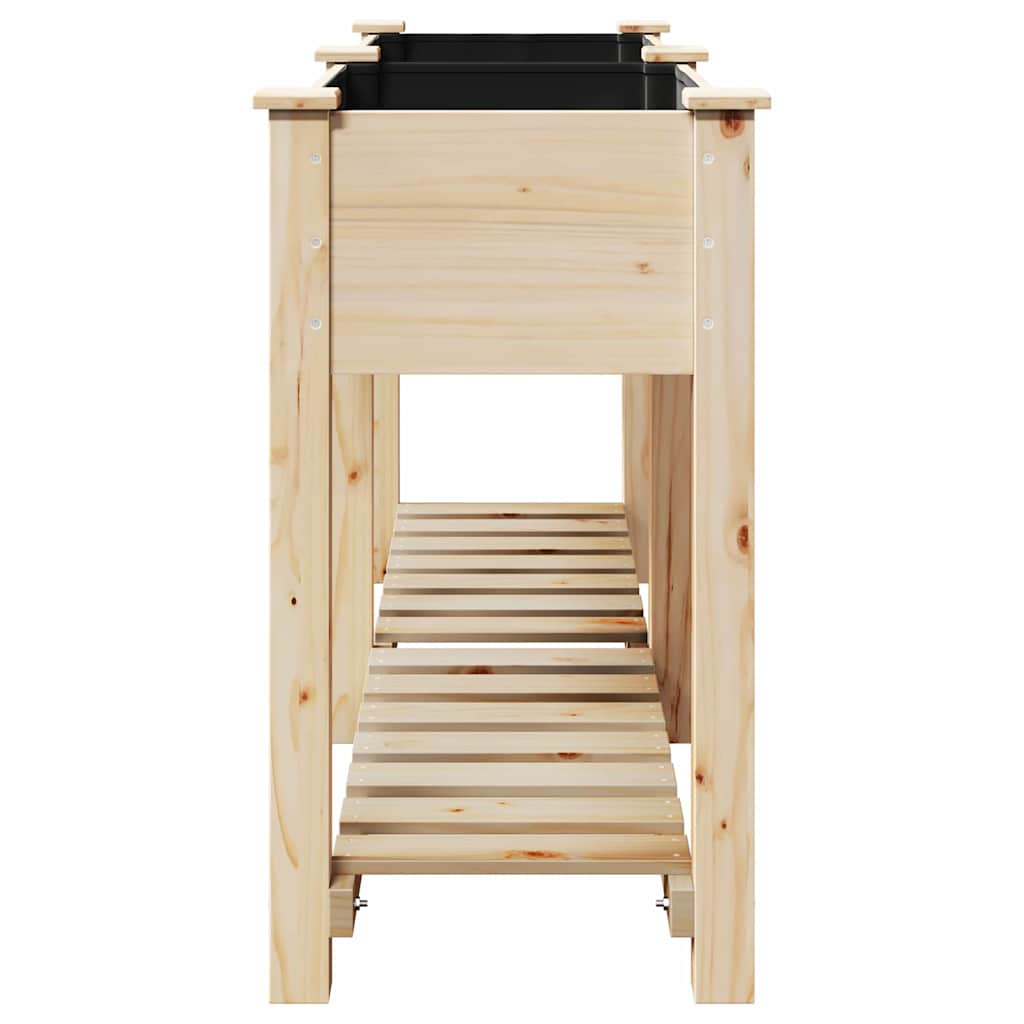 Hageblomsterpotte Beige 161 x 43 x 76,5 cm Massiv Furu Tre