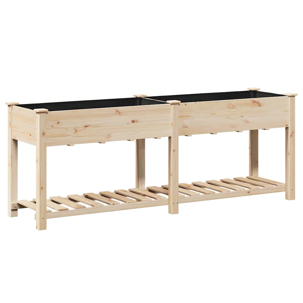 Hageblomsterpotte Beige 203 x 53 x 76.5 cm Solid furu tre