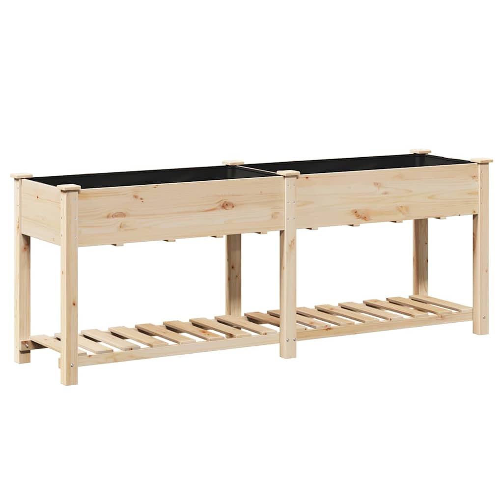 Hageblomsterpotte Beige 203 x 53 x 76.5 cm Solid furu tre