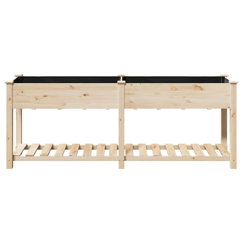 Hageblomsterpotte Beige 203 x 53 x 76,5 cm Massiv Furu Tre