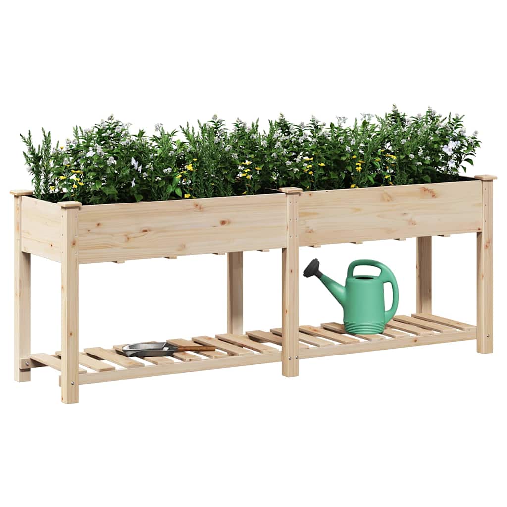 Hageblomsterpotte Beige 203 x 53 x 76.5 cm Solid furu tre