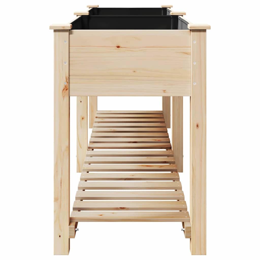 Hageblomsterpotte Beige 203 x 53 x 76,5 cm Massiv Furu Tre