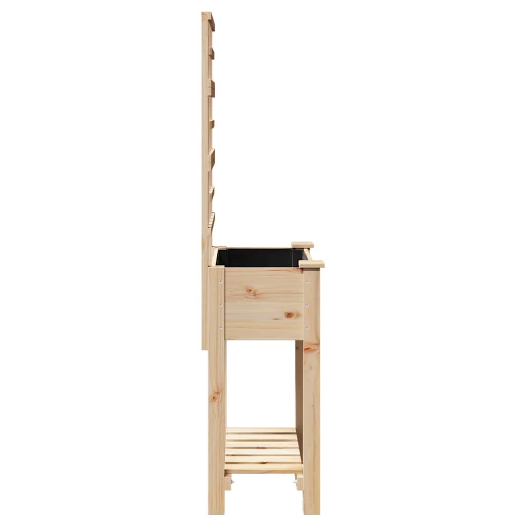 Hageblomsterpotte Beige 71 x 38 x 152 cm Solid furu tre
